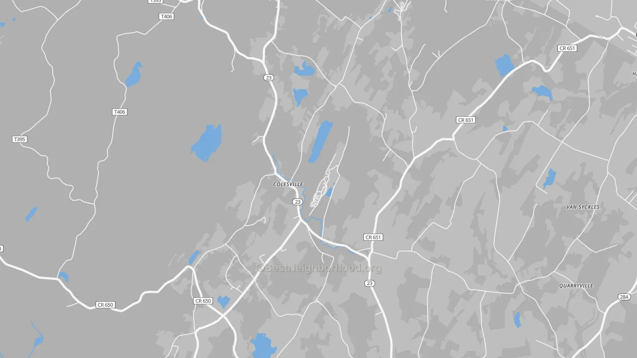 Transit Grade map of Colesville, NJ