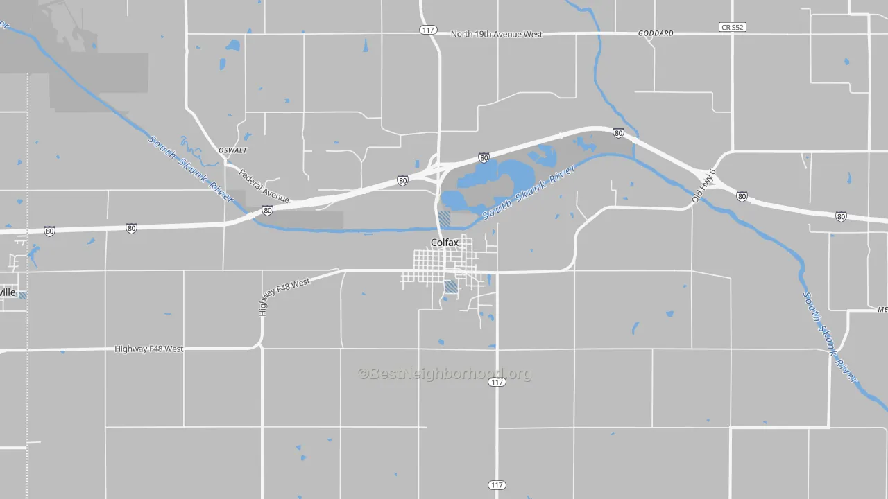 Transit Grade map of Colfax, IA