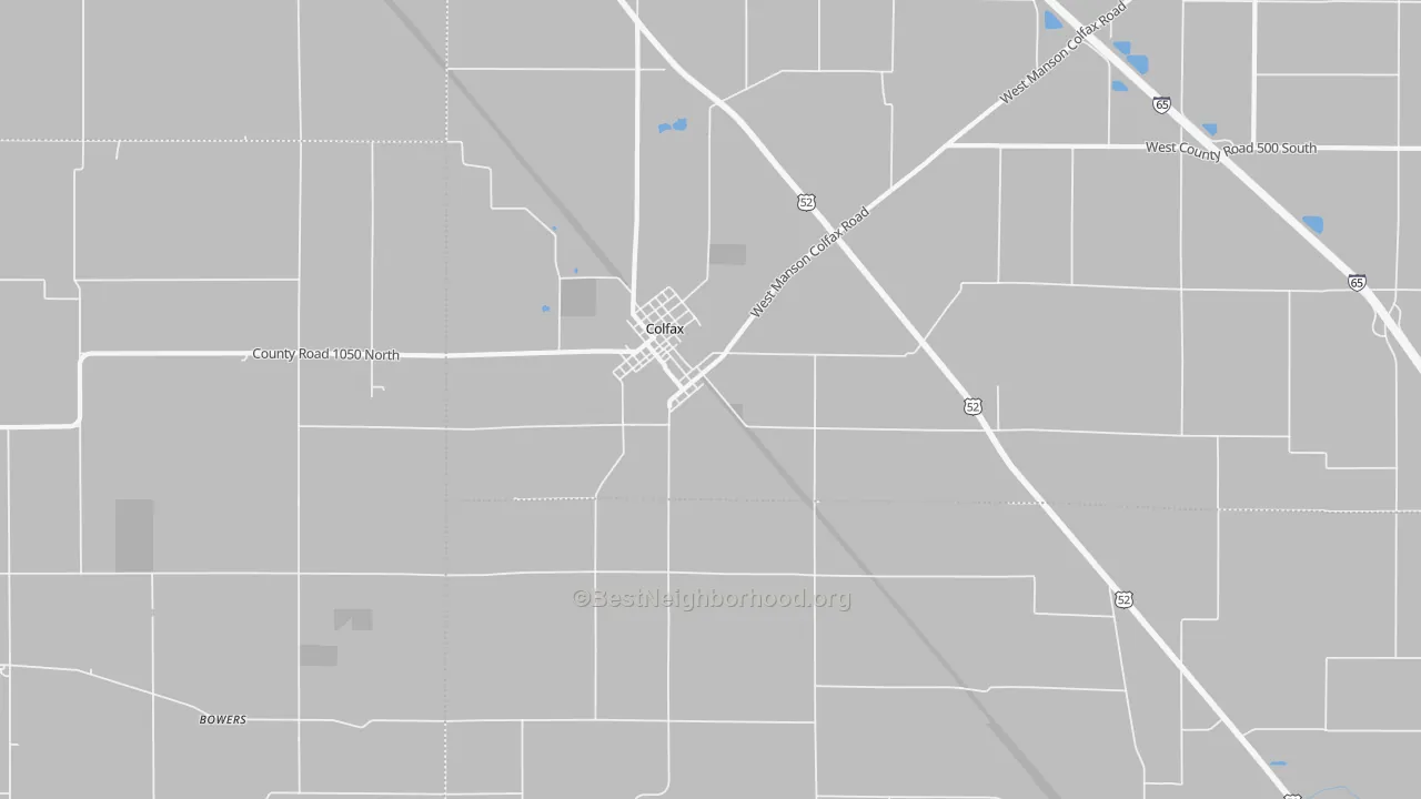 Transit Grade map of Colfax, IN