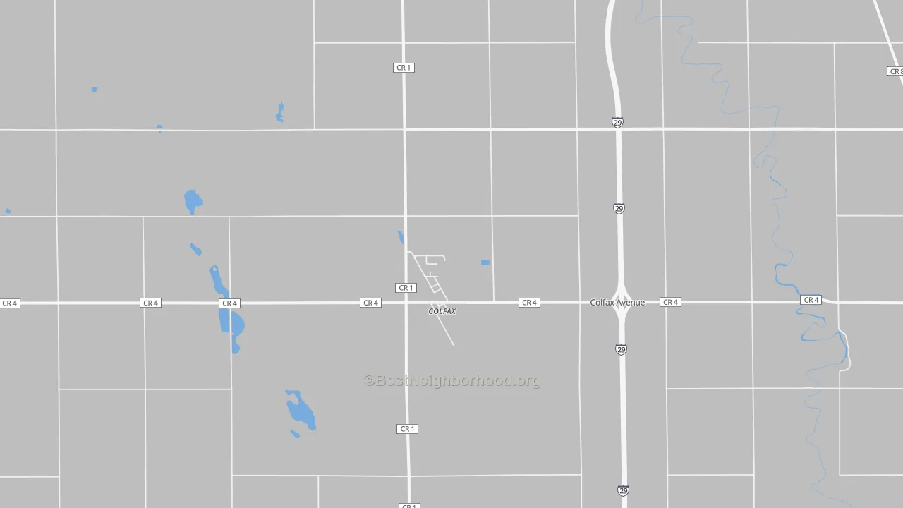 Transit Grade map of Colfax, ND