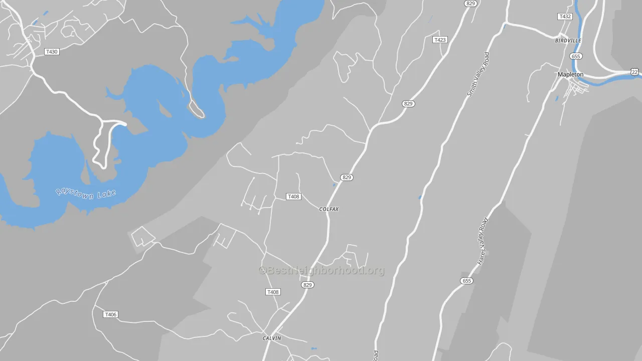 Transit Grade map of Colfax, PA