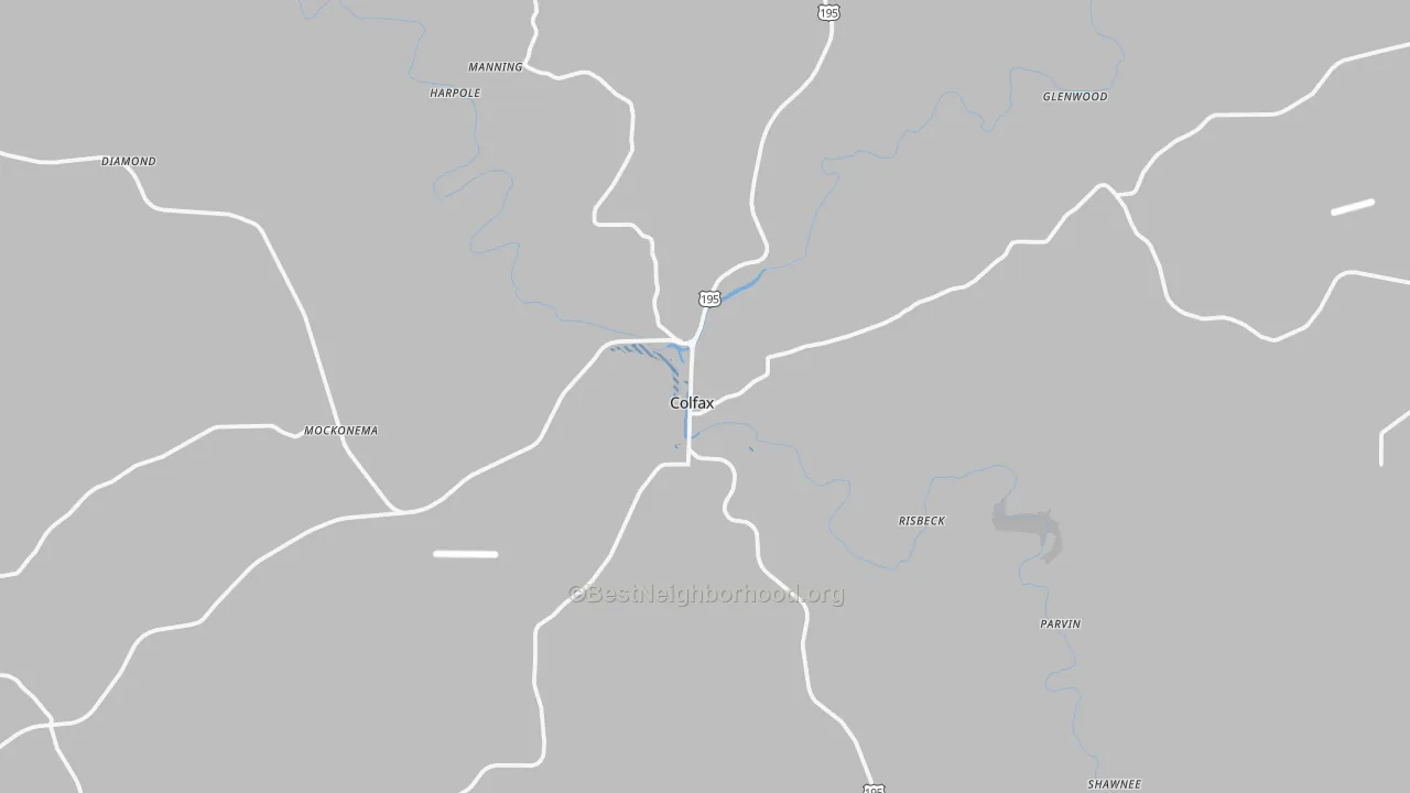 Transit Grade map of Colfax, WA