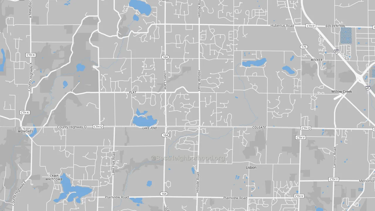 Transit Grade map of Colgate, WI
