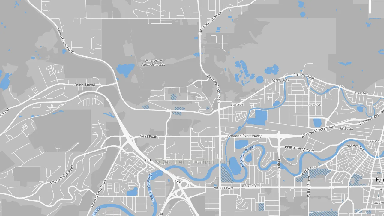 Transit Grade map of College, AK