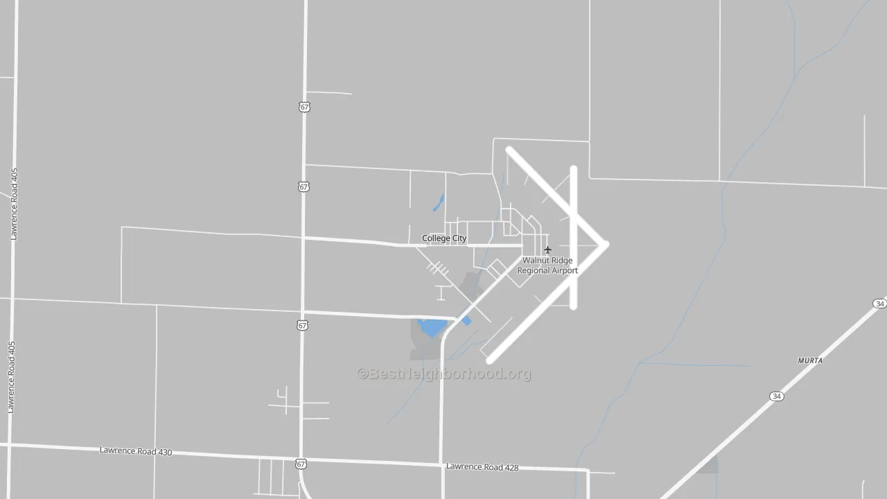 Transit Grade map of College City, AR