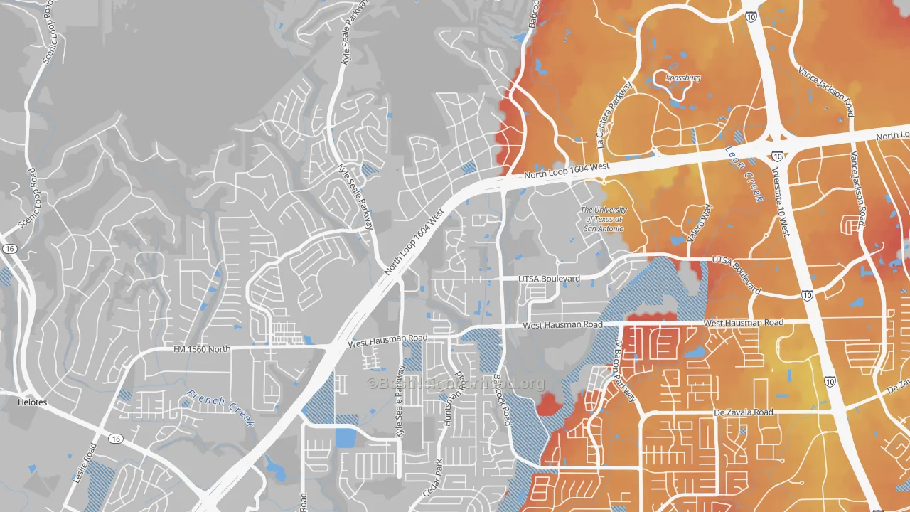 Transit Grade map of College Park San Antonio, San Antonio, TX