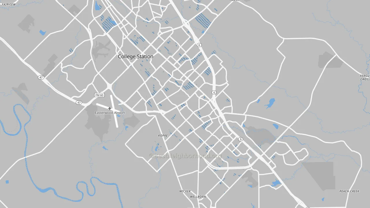 Transit Grade map of College Station, TX