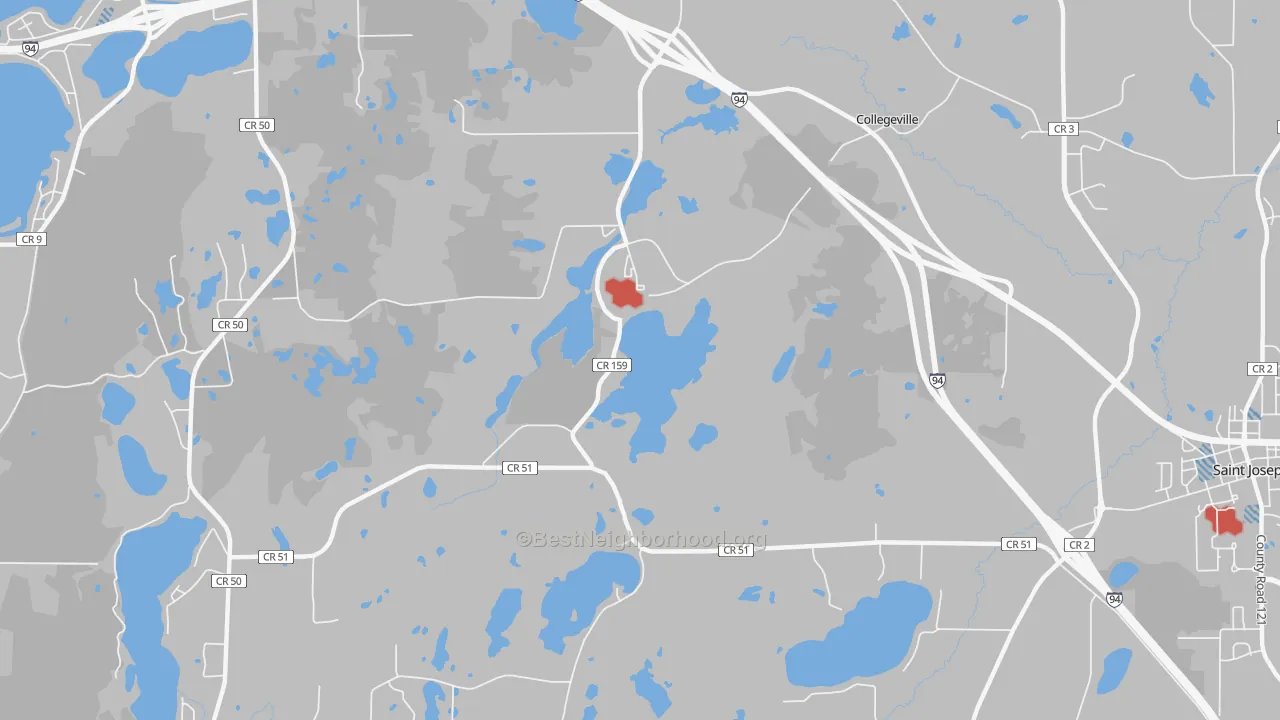 Transit Grade map of Collegeville, MN