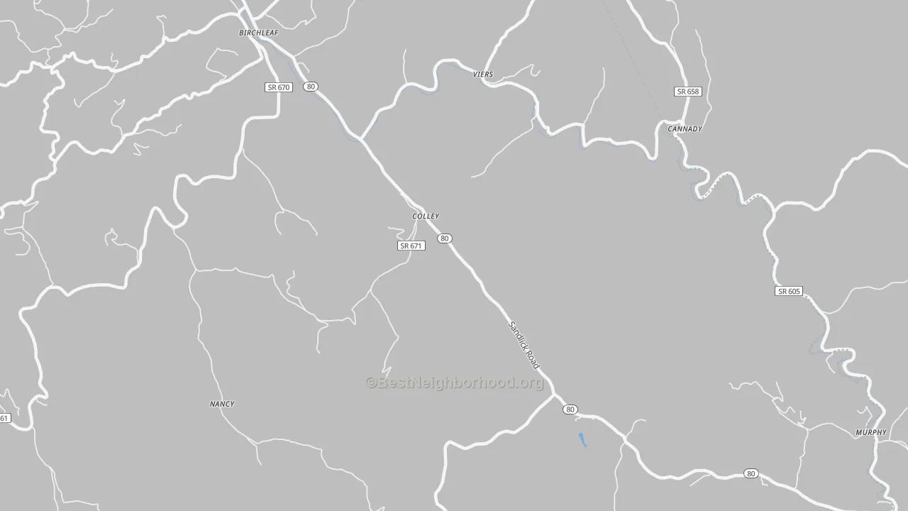 Transit Grade map of Colley, VA