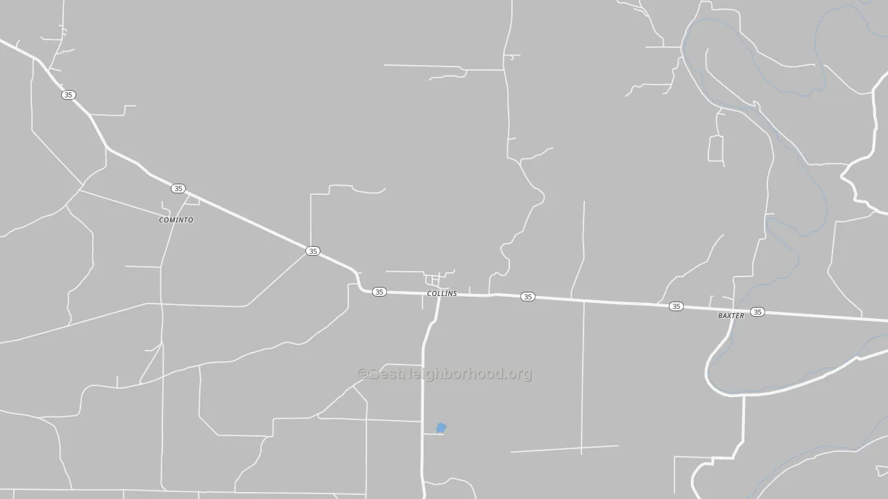 Transit Grade map of Collins, AR