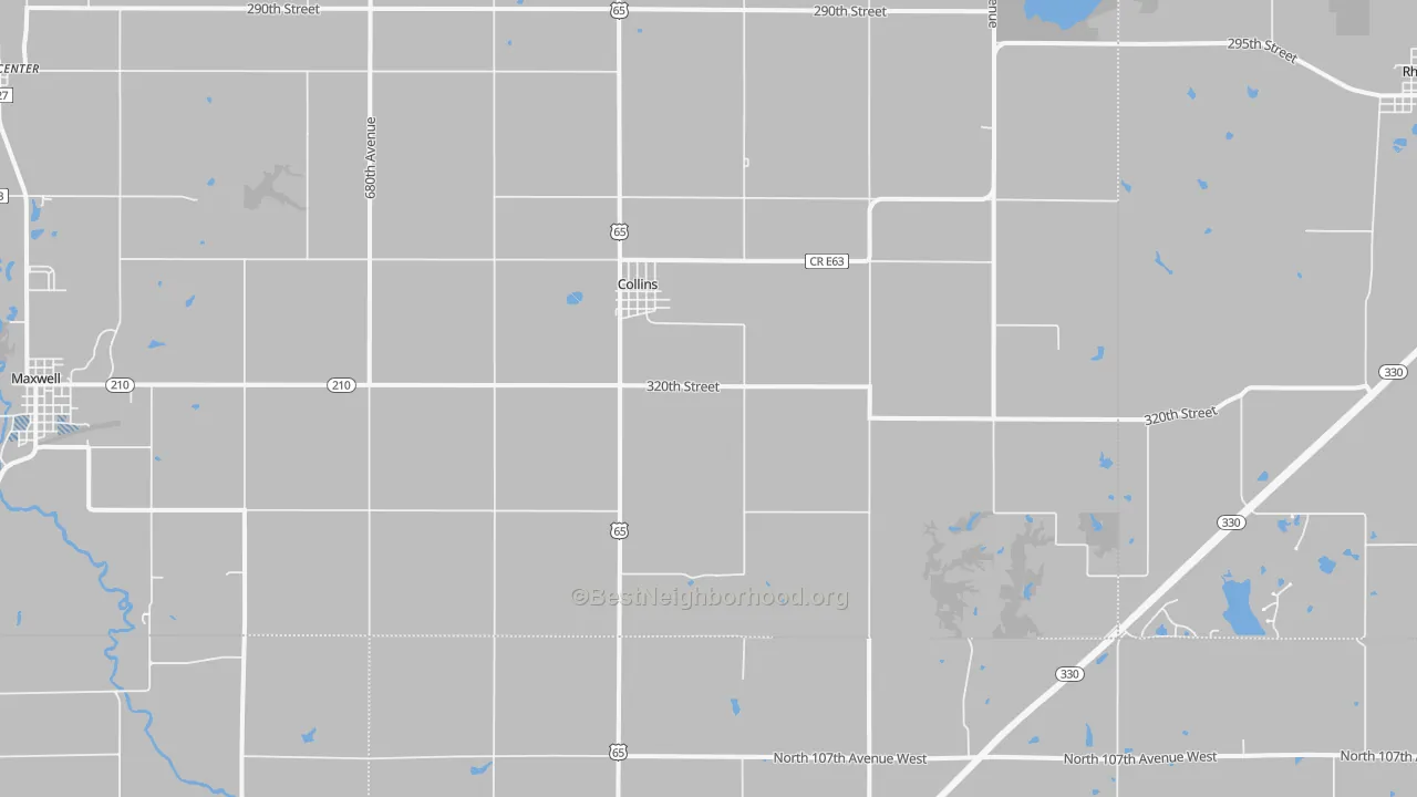 Transit Grade map of Collins, IA