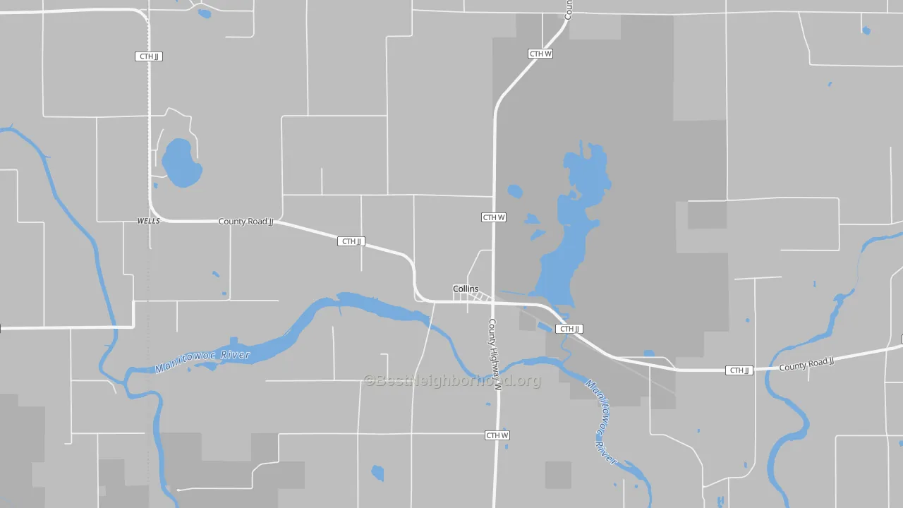 Transit Grade map of Collins, WI