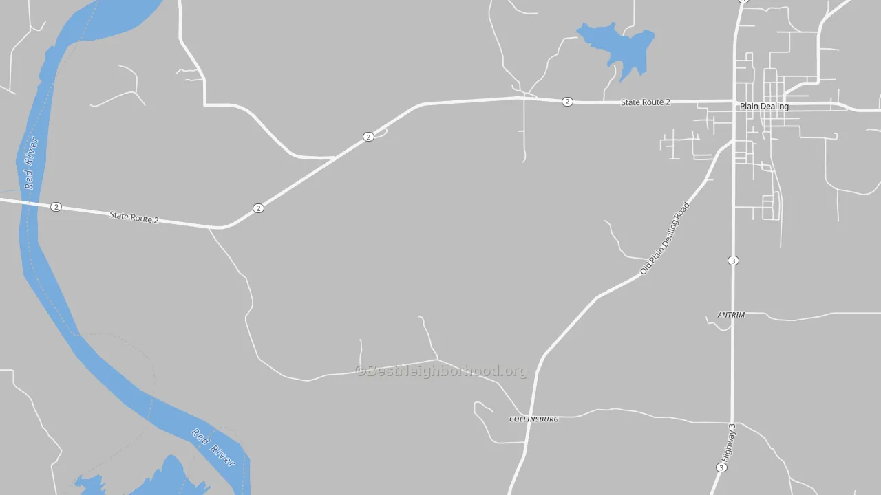 Transit Grade map of Collinsburg, LA
