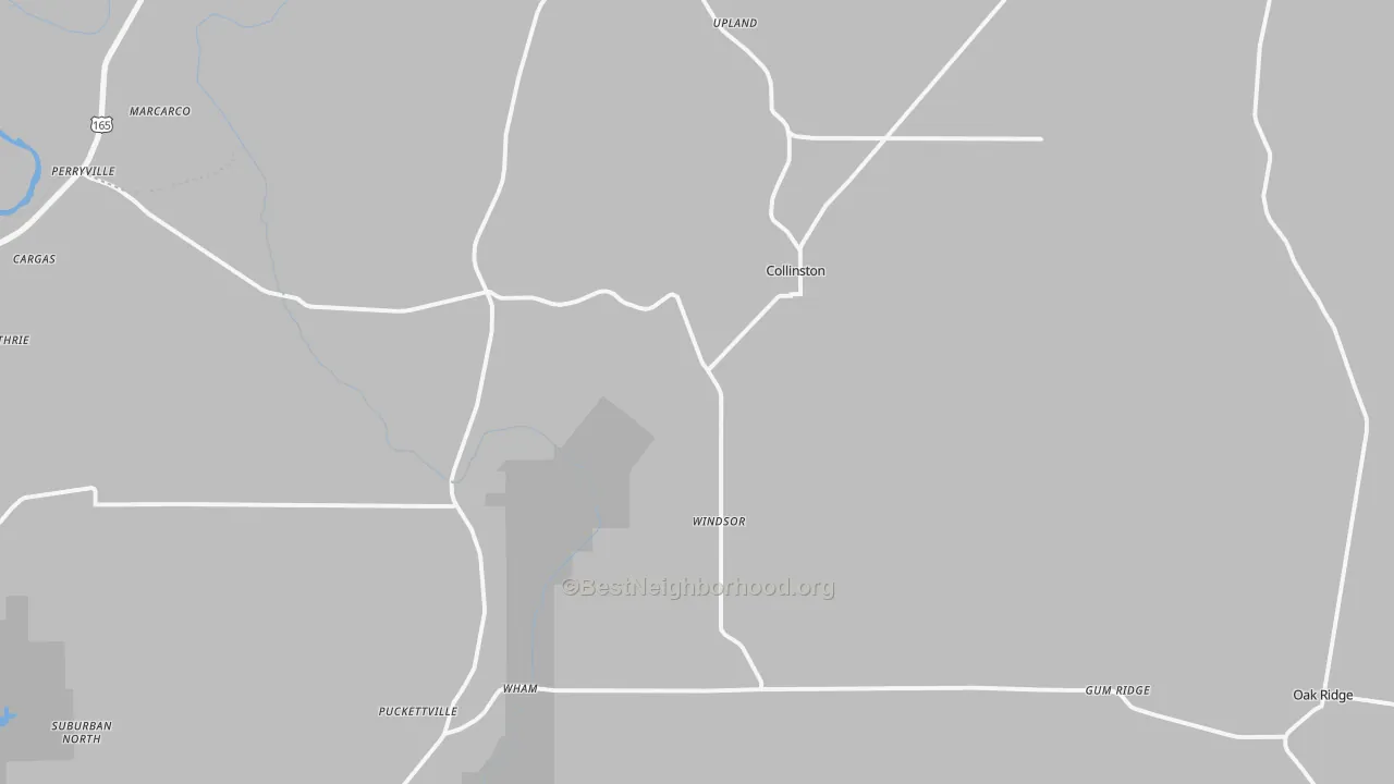 Transit Grade map of Collinston, LA