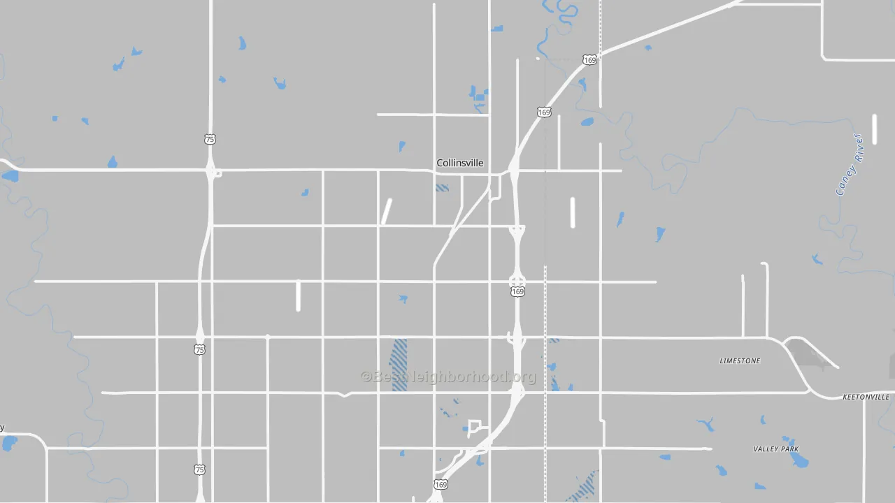 Transit Grade map of Collinsville, OK