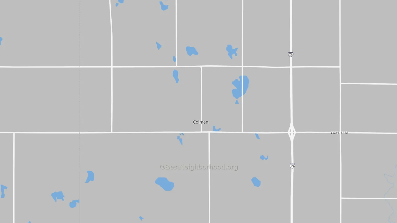 Transit Grade map of Colman, SD