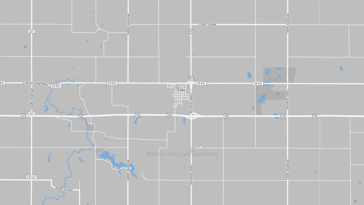 Transit Grade map of Colo, IA