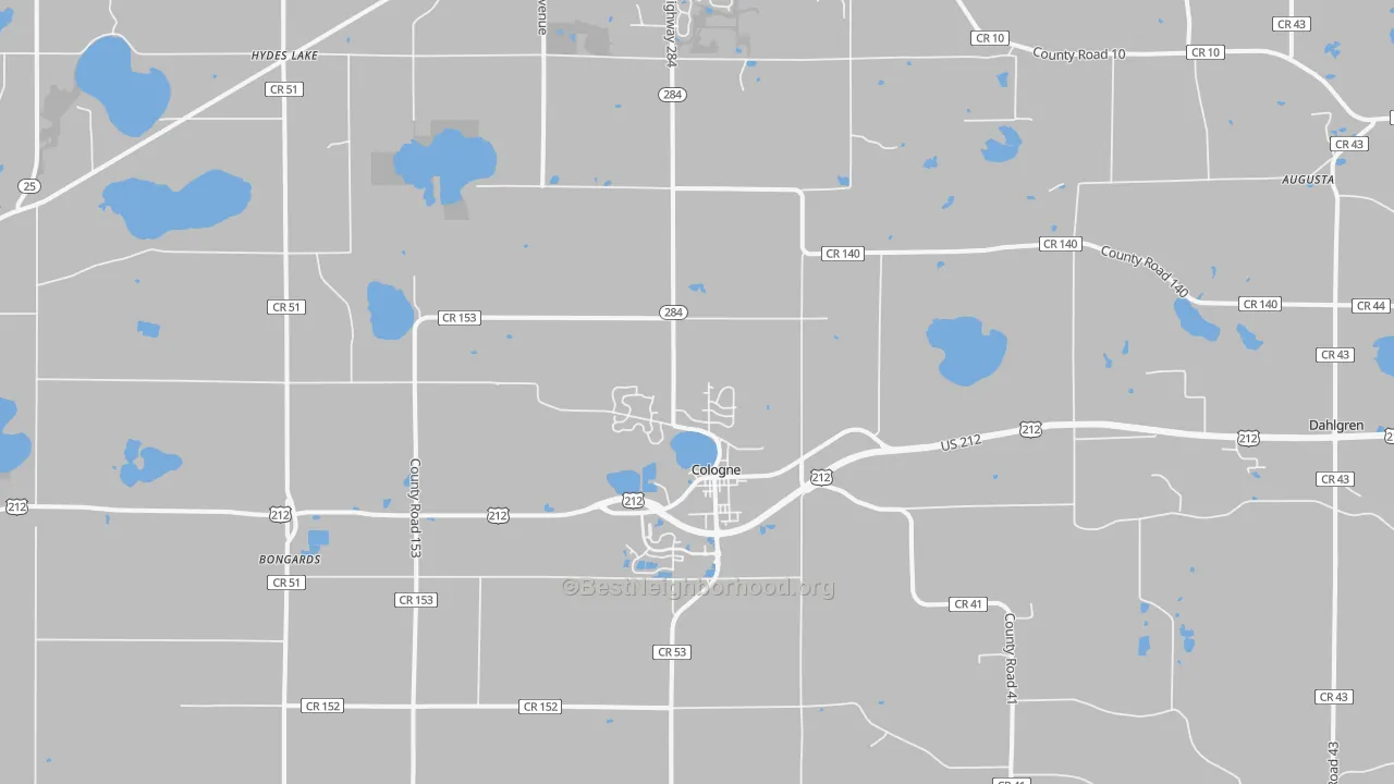 Transit Grade map of Cologne, MN