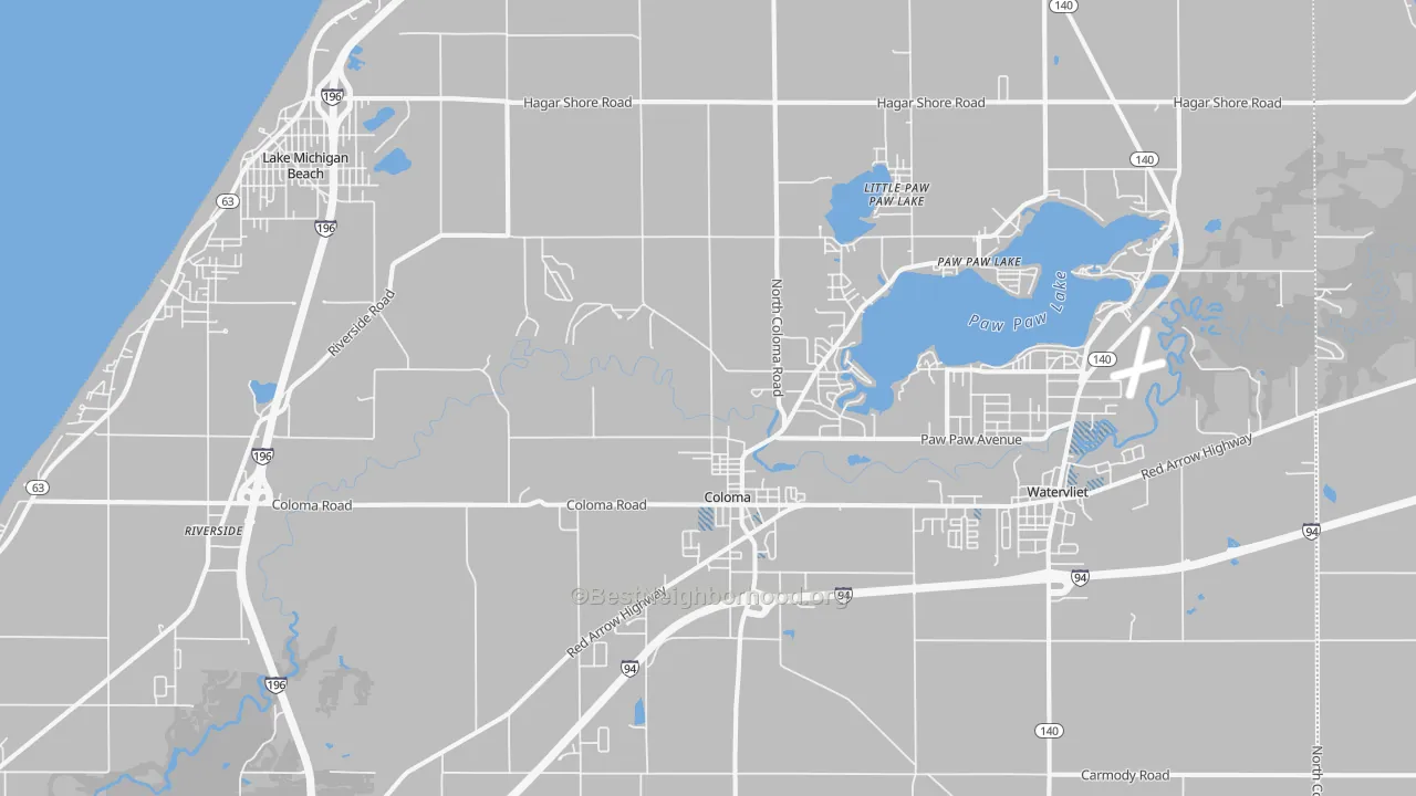 Transit Grade map of Coloma, MI