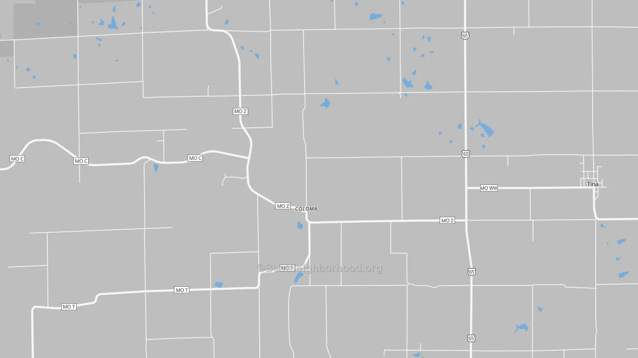 Transit Grade map of Coloma, MO