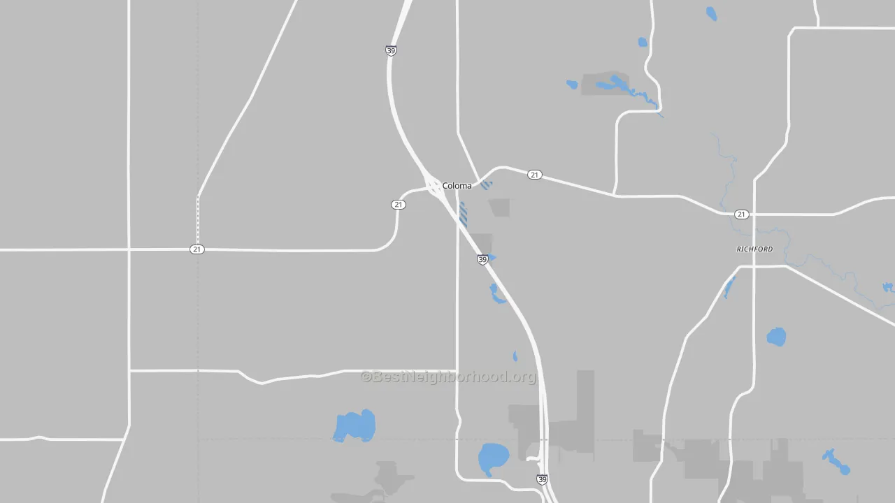 Transit Grade map of Coloma, WI