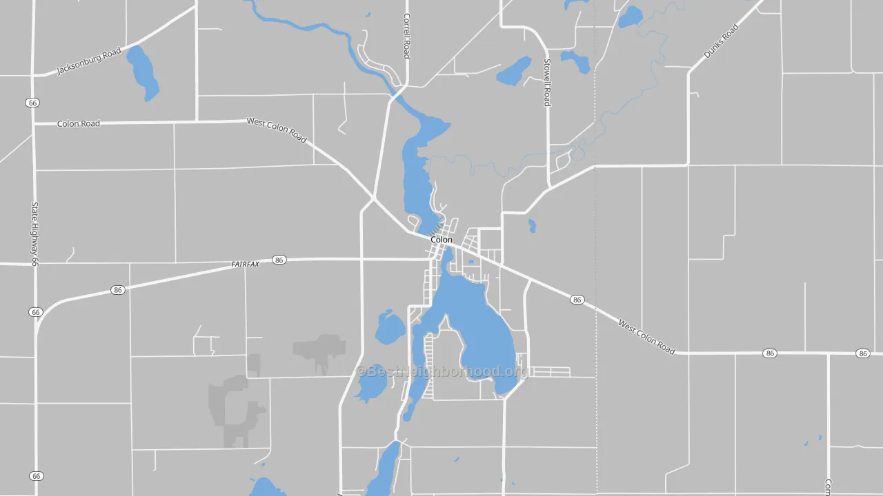 Transit Grade map of Colon, MI