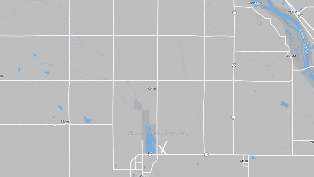Transit Grade map of Colon, NE