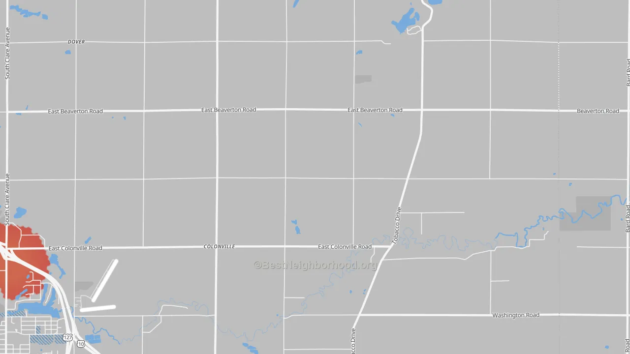 Transit Grade map of Colonville, MI