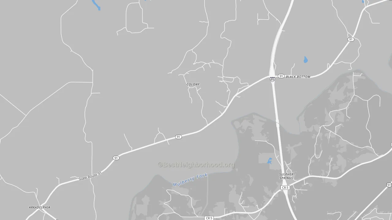 Transit Grade map of Colony, AL