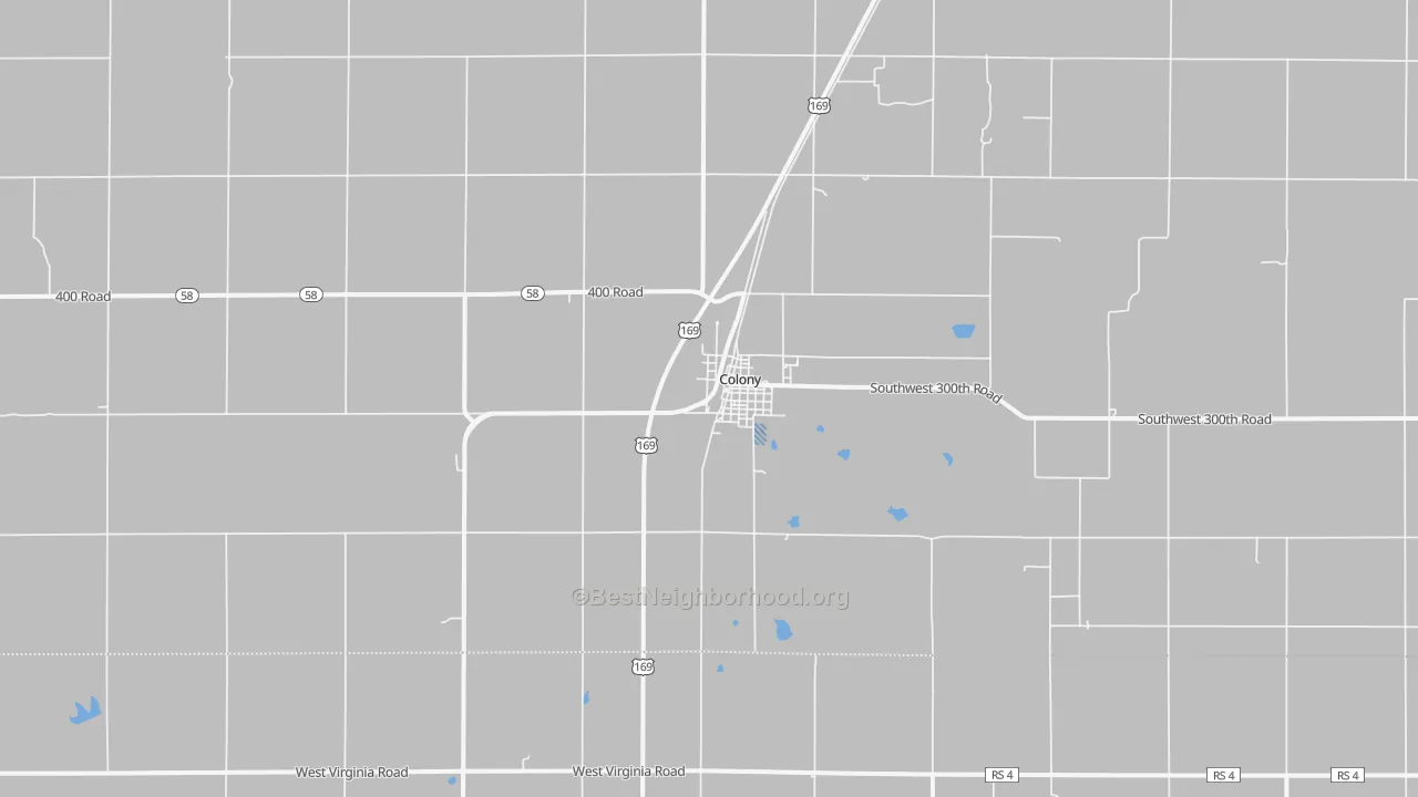Transit Grade map of Colony, KS