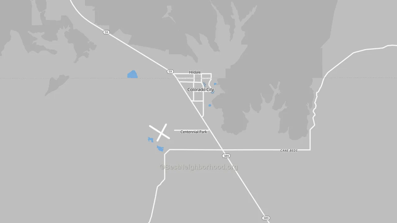 Transit Grade map of Colorado City, AZ