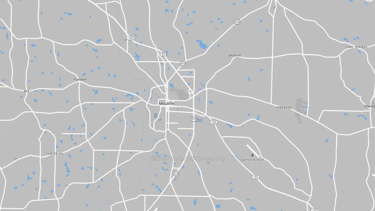 Transit Grade map of Colquitt County, GA