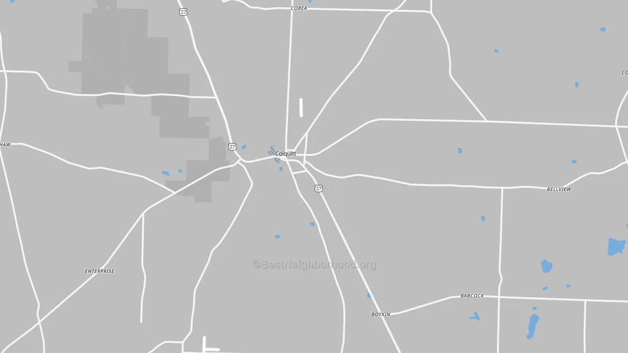 Transit Grade map of Colquitt, GA