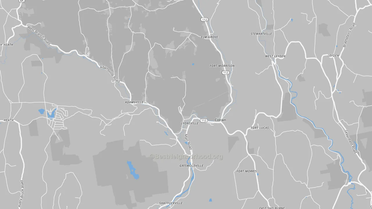 Transit Grade map of Colrain, MA