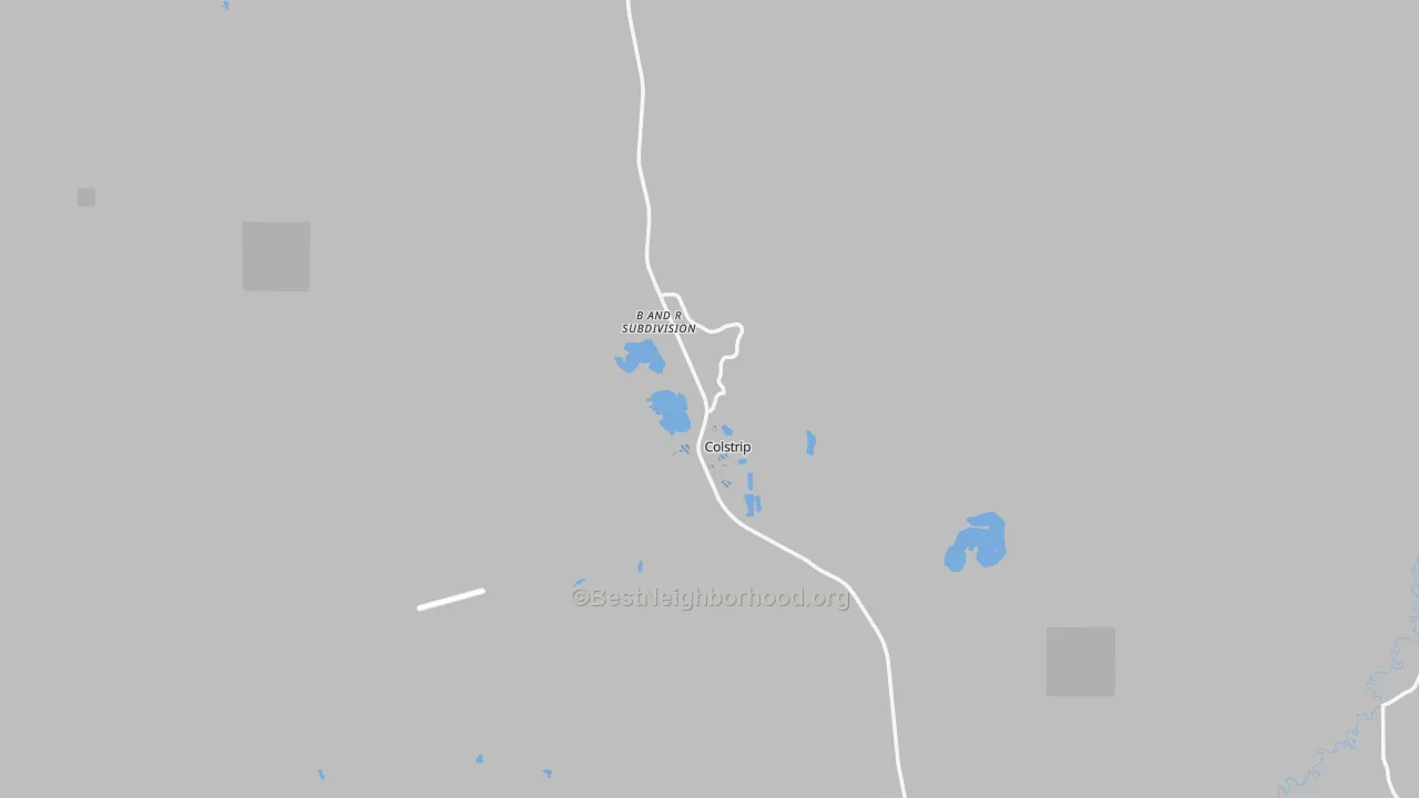 Transit Grade map of Colstrip, MT