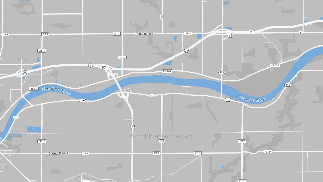 Transit Grade map of Colton, OH
