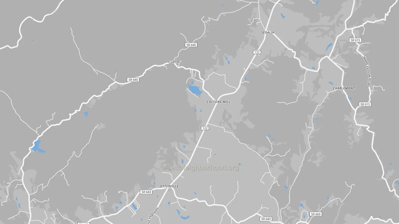 Transit Grade map of Coltons Mill, VA