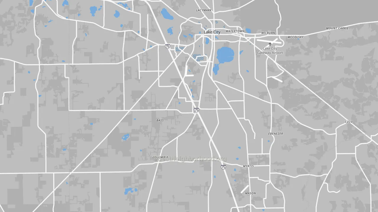 Transit Grade map of Columbia County, FL