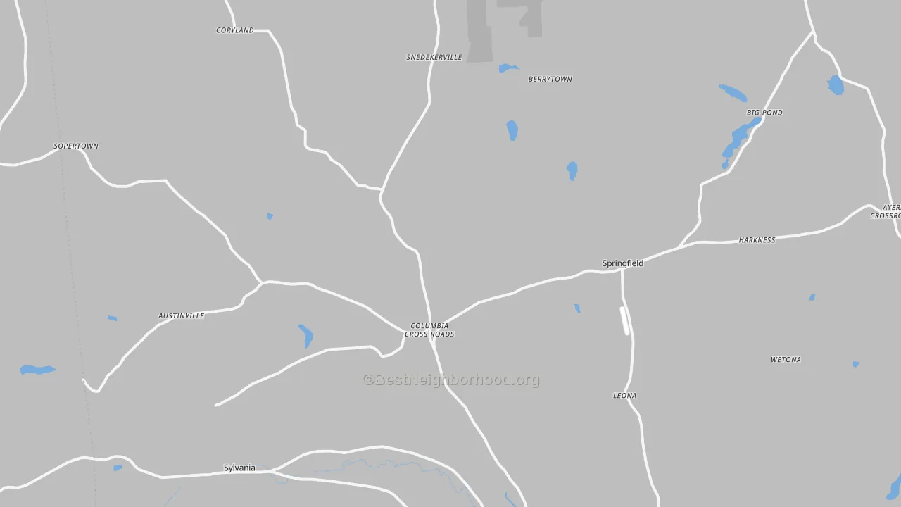 Transit Grade map of Columbia Cross Roads, PA
