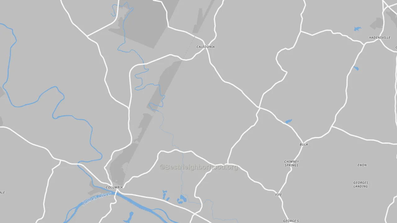 Transit Grade map of Columbia, VA