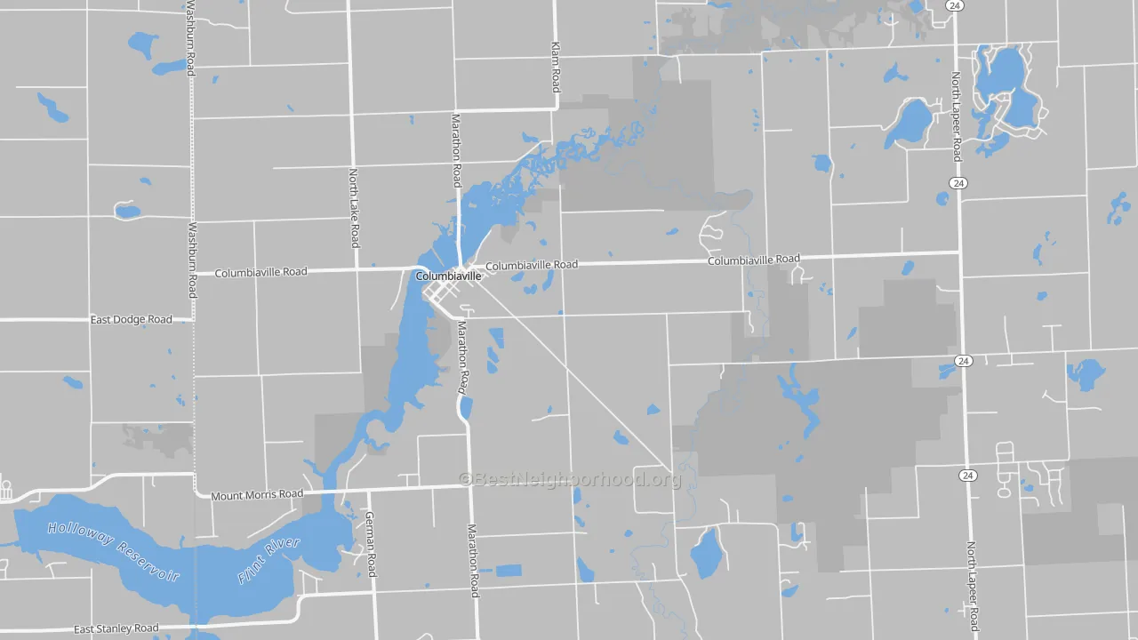 Transit Grade map of Columbiaville, MI