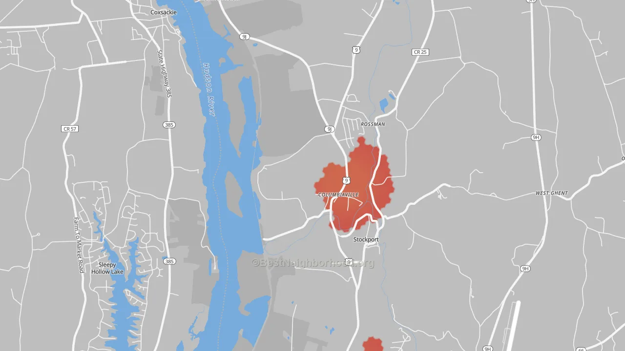 Transit Grade map of Columbiaville, NY