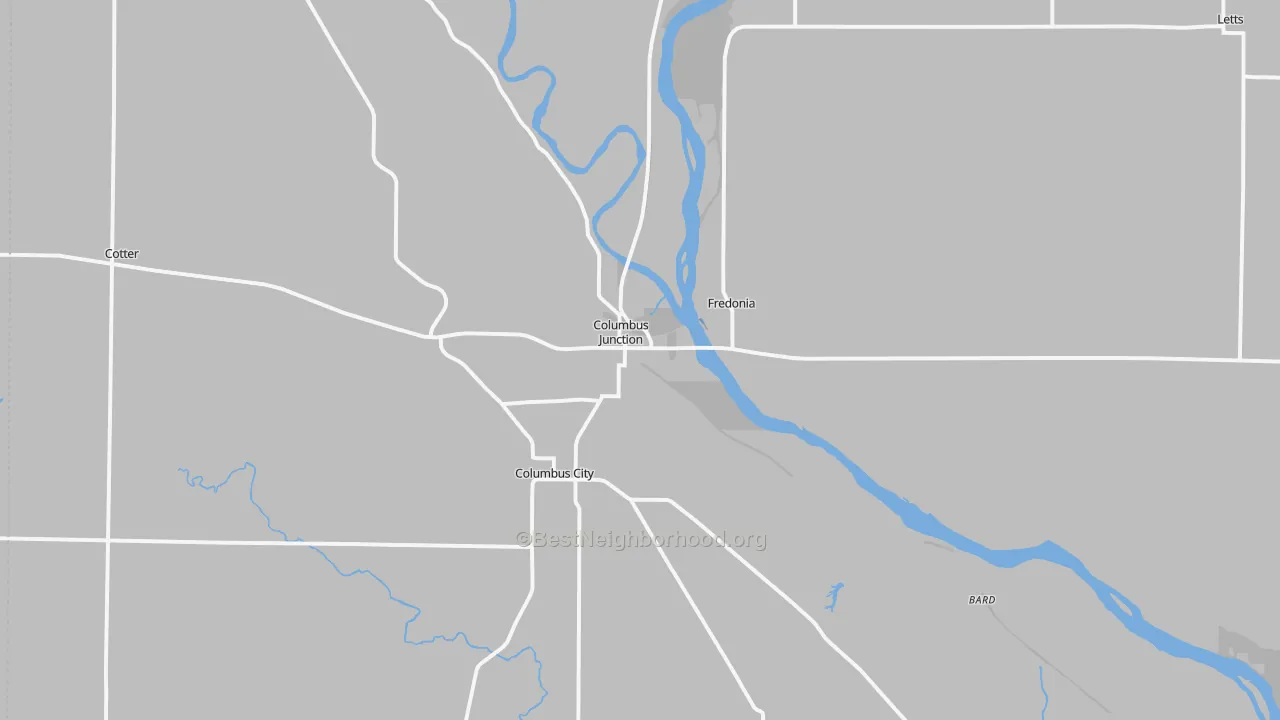 Transit Grade map of Columbus Junction, IA