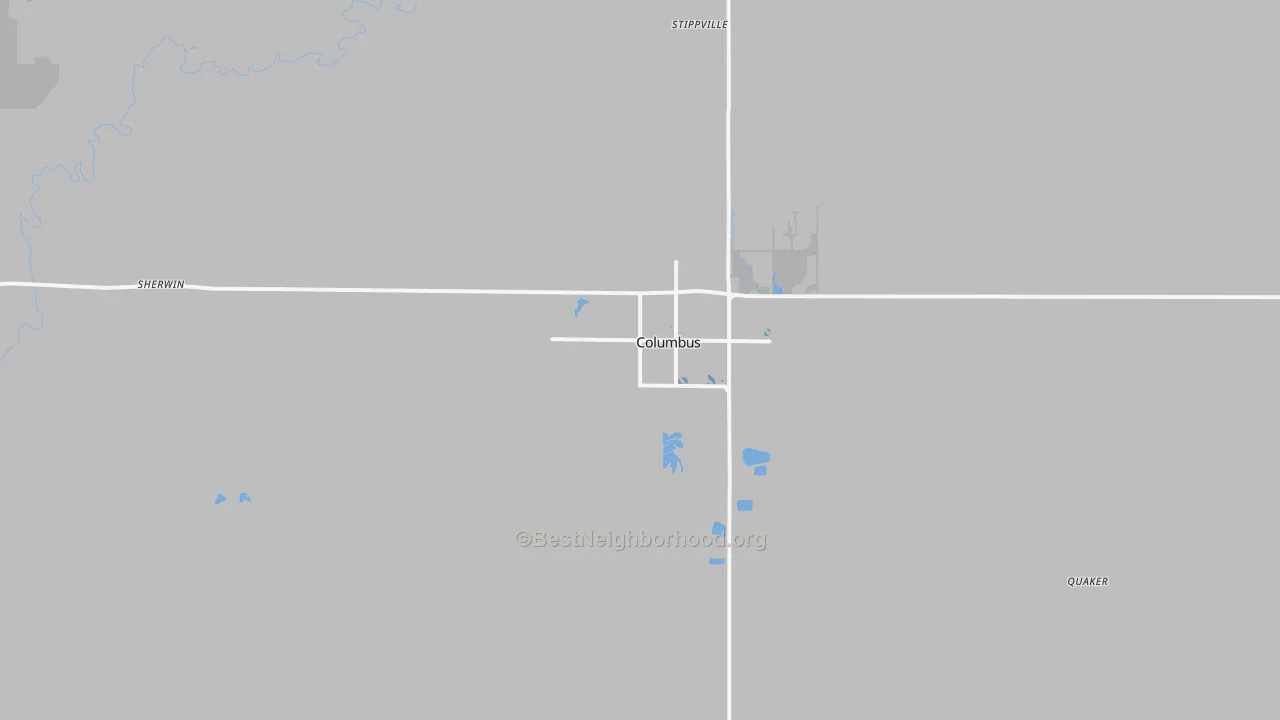 Transit Grade map of Columbus, KS