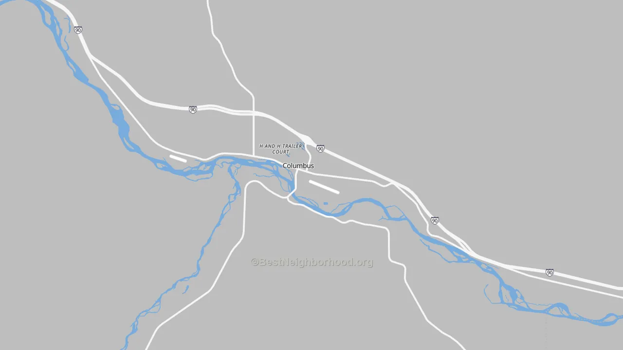 Transit Grade map of Columbus, MT
