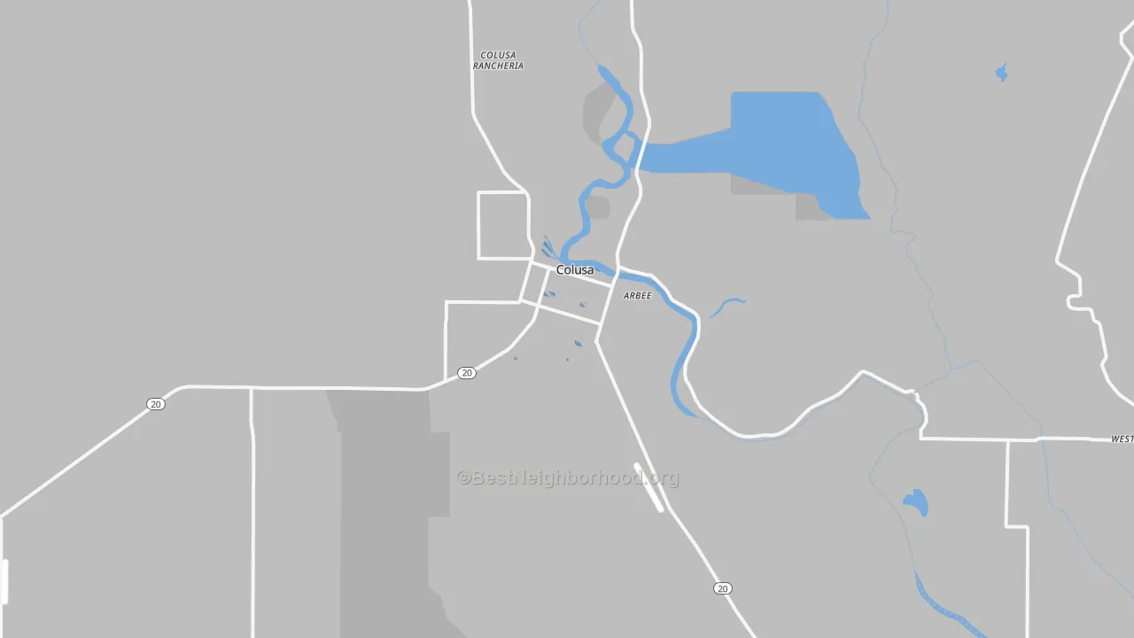 Transit Grade map of Colusa, CA