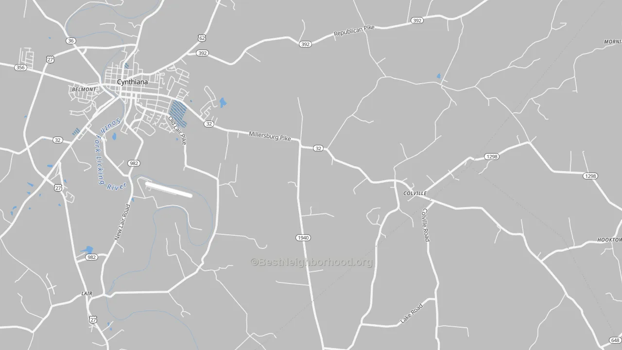 Transit Grade map of Colville, KY