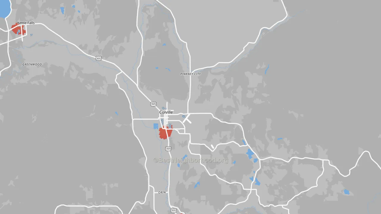 Transit Grade map of Colville, WA
