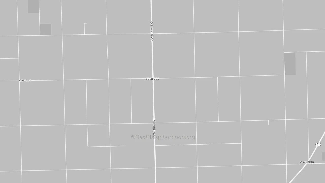 Transit Grade map of Colwood, MI