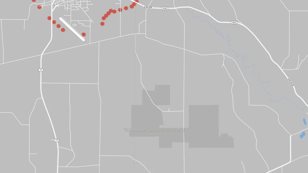 Transit Grade map of Colza, PA